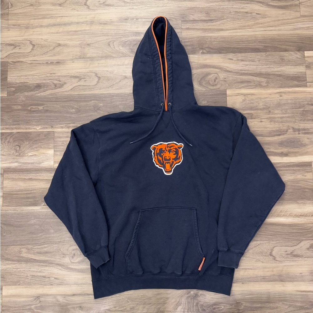 NFL Navy Hoodie with Orange Bear Emblem